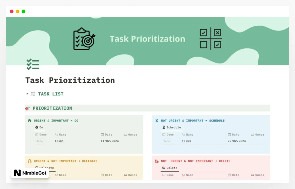 Simple Task Prioritization