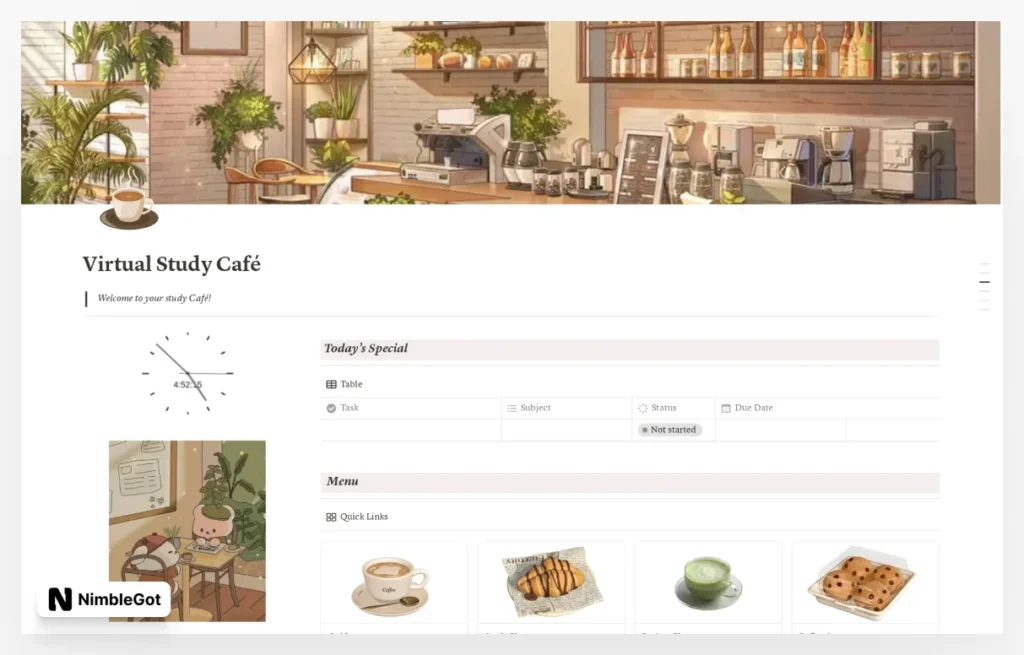 Virtual Study Cafe (Study Planner)