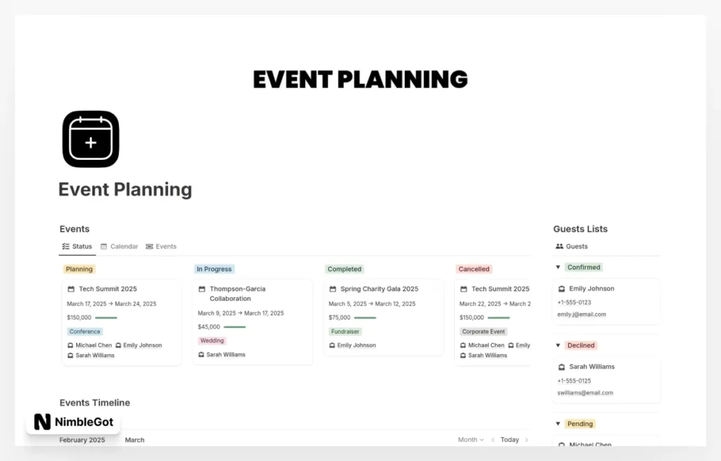 Business Event Planning