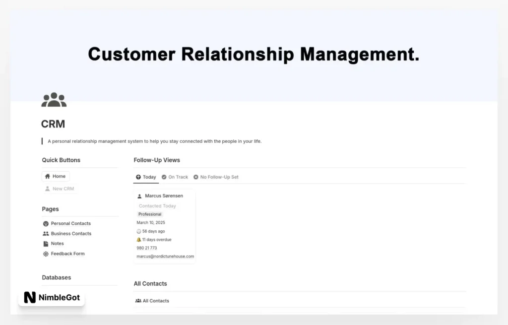 Personal & Business CRM