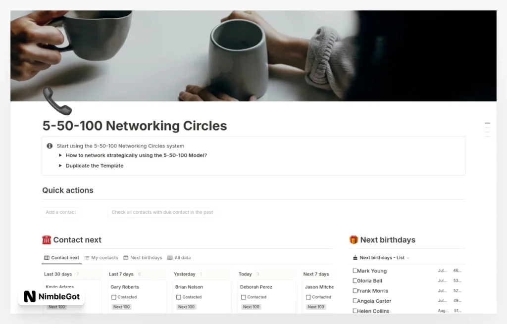 5-50-100 Networking: Personal CRM
