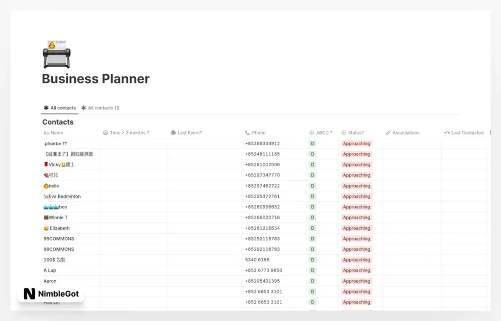 Champ King Business Planner