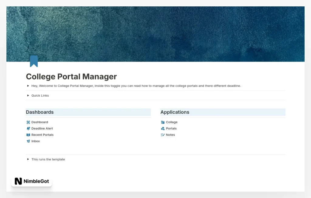 College Portals Manager
