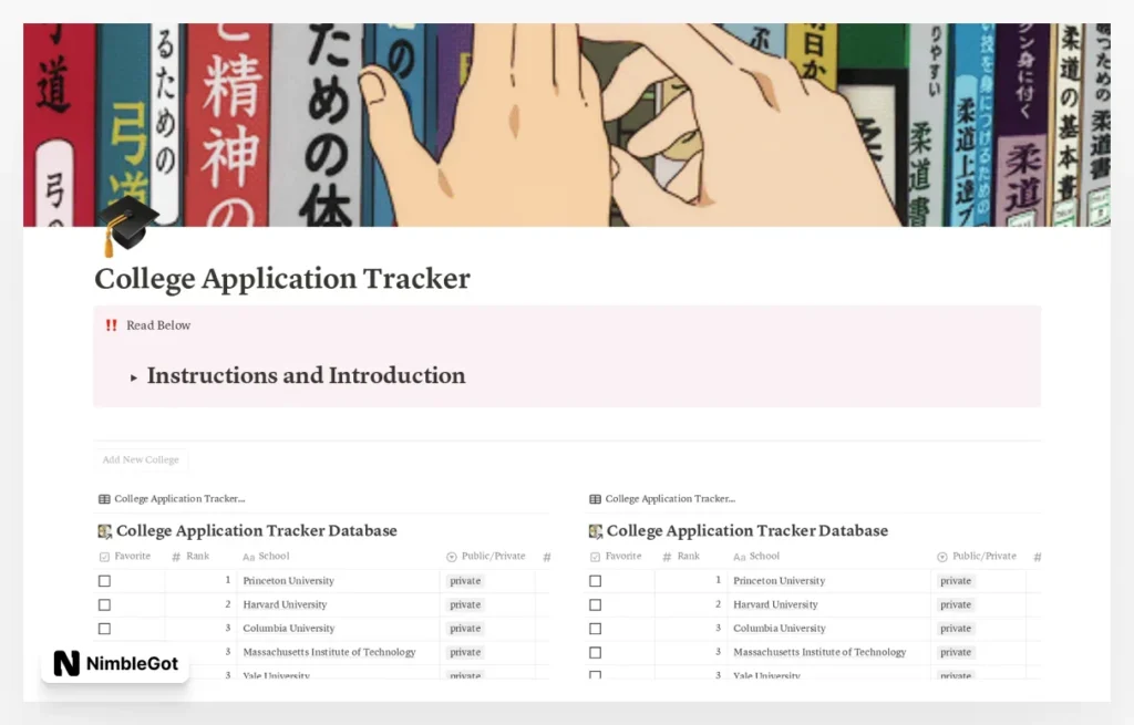 College Tracker - Get to the School of Your Dreams