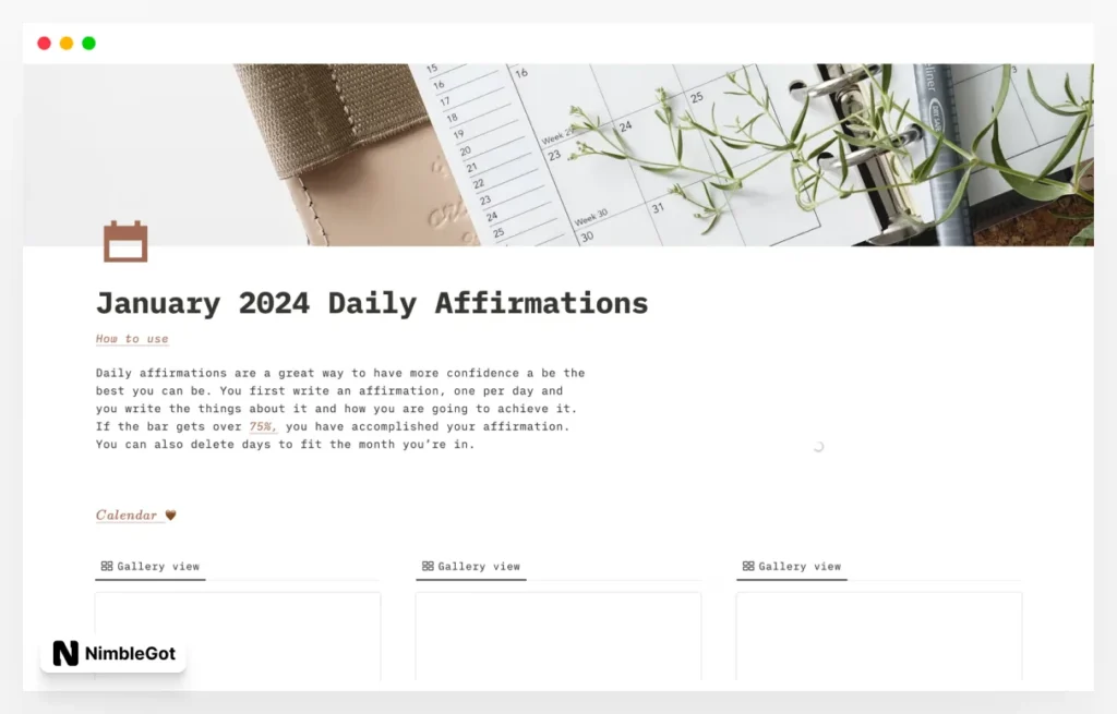 31 Day Daily Affirmations