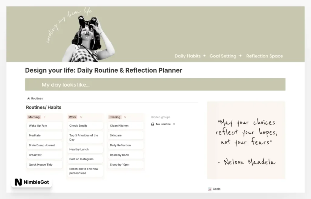 Daily Routine Habit Planner