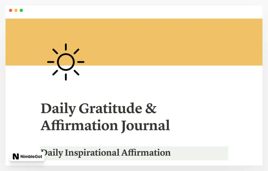 Daily gratitude & affirmation journal