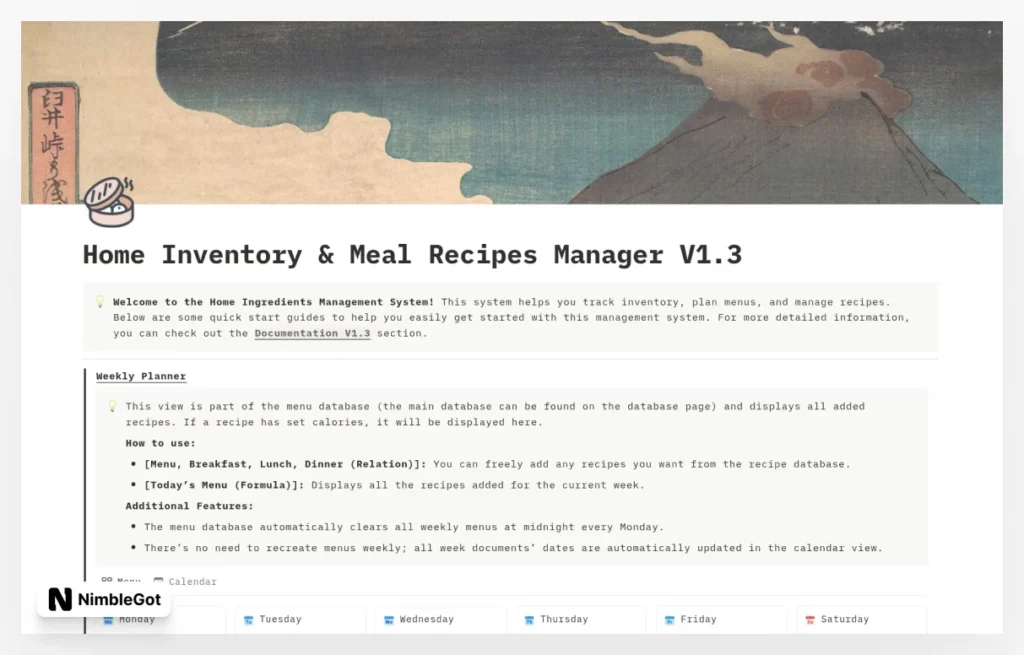 Home Inventory & Meal Recipes Manager