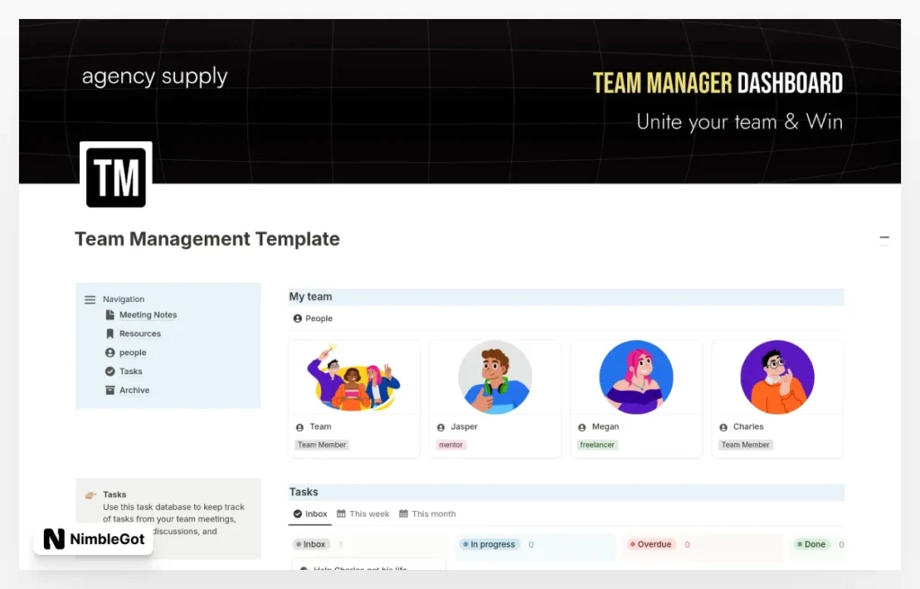 Team Management Dashboard