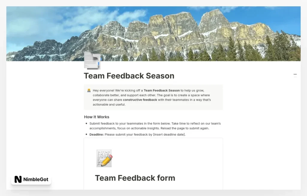 Team Feedback Season