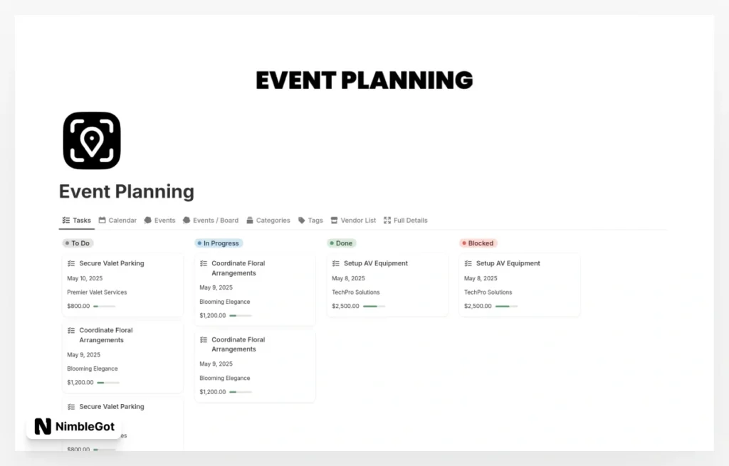 Event Planning