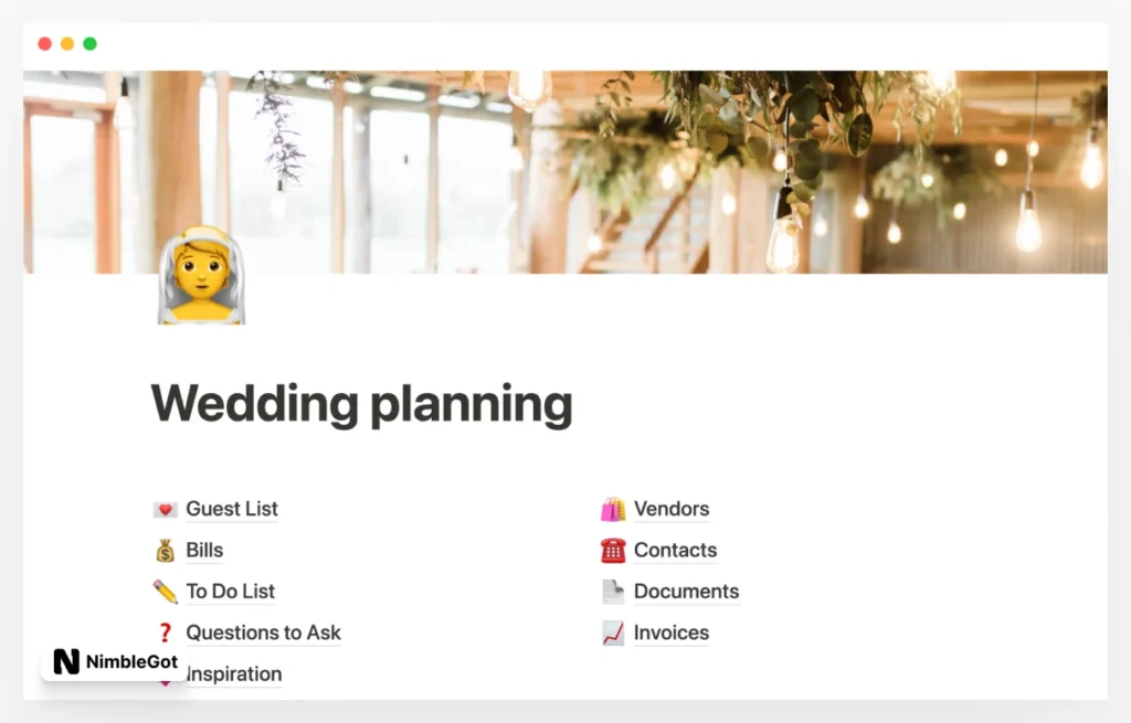 Wedding planning