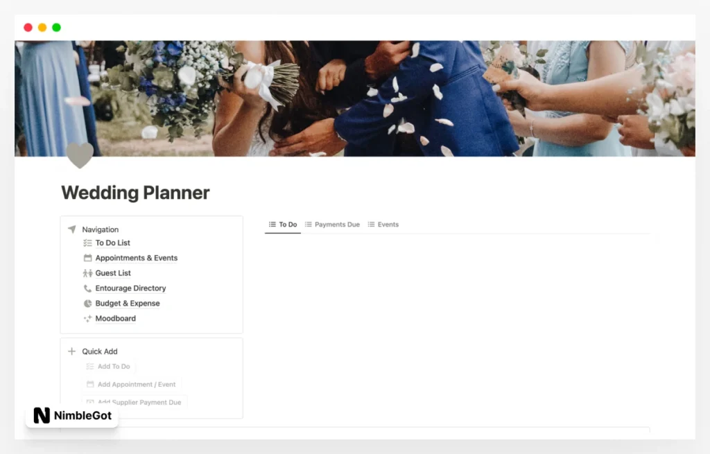 Ultimate All-in-One Wedding Planner & Calendar