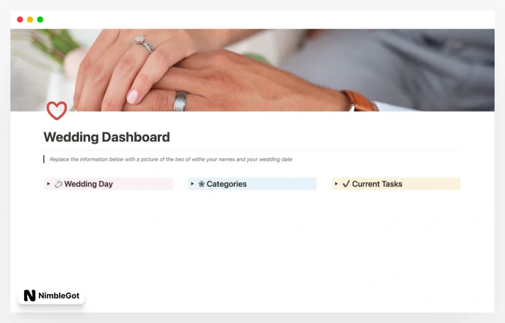 Wedding Dashboard