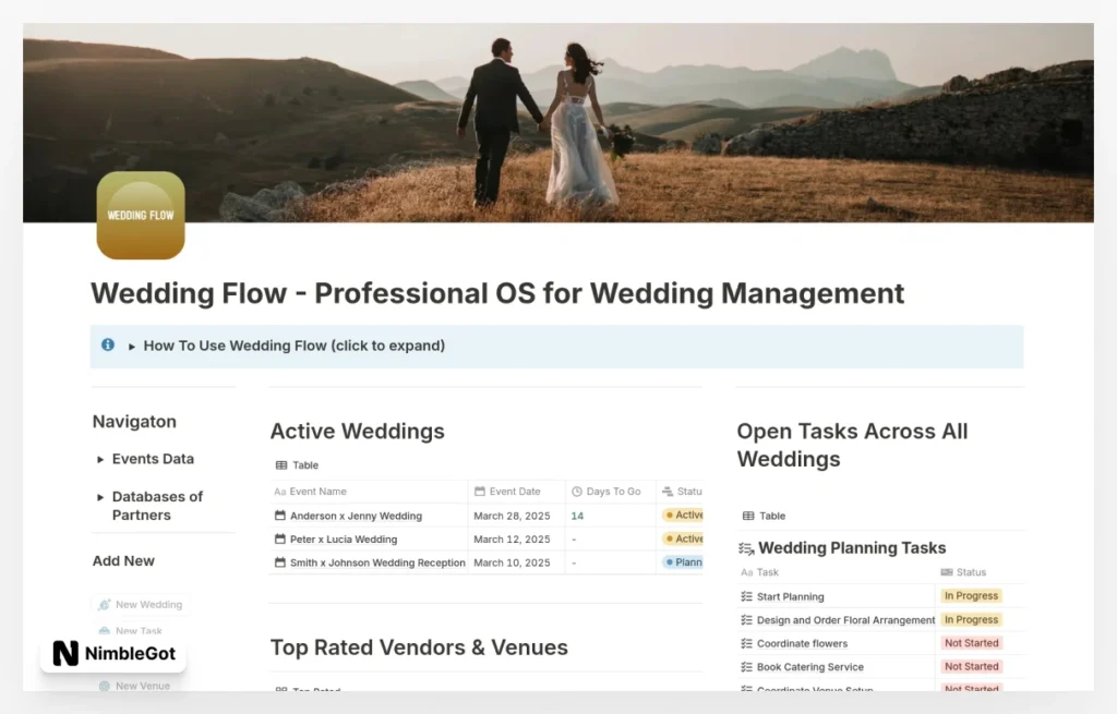 Wedding Flow -Professional Wedding Planning OS