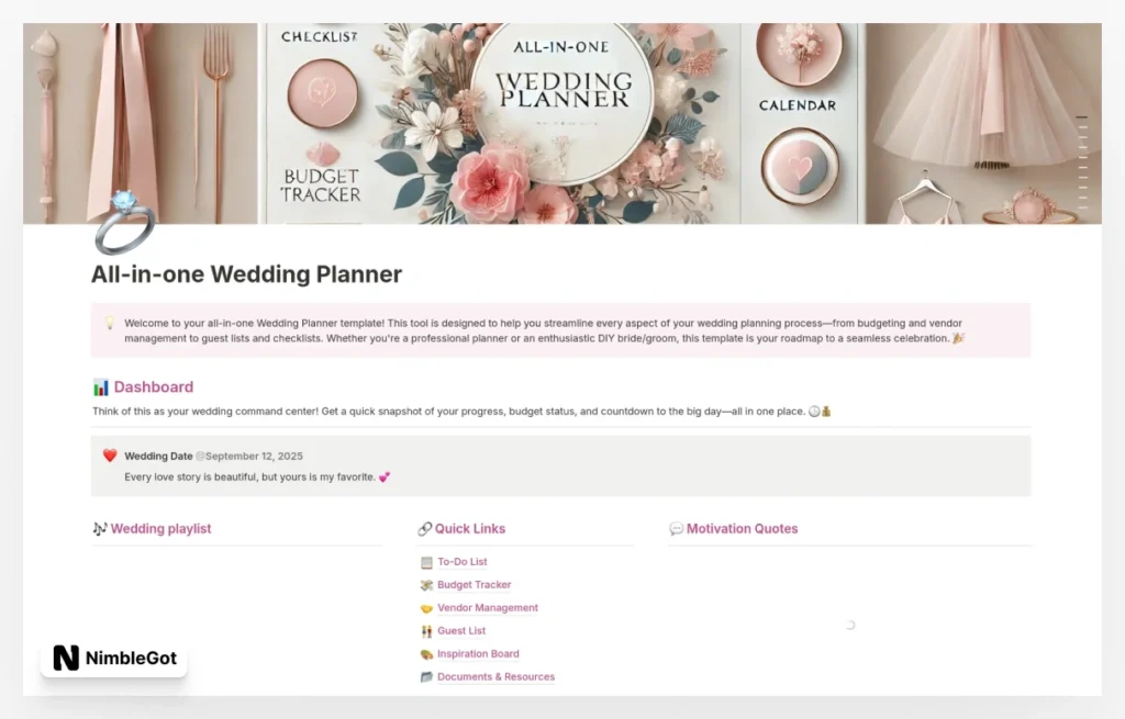 Digital Wedding Planner
