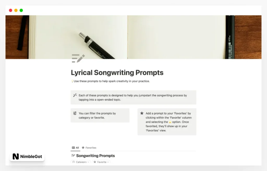Lyrical Songwriting Prompts