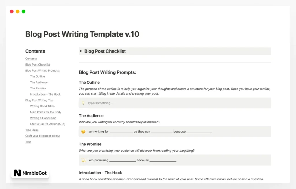 Blog Post Writing Guide
