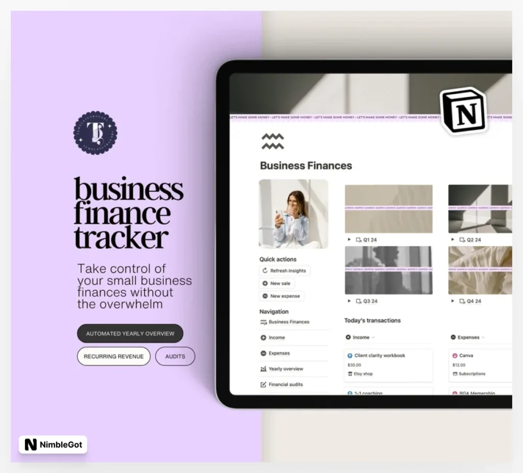 Business Accounting Notion Template