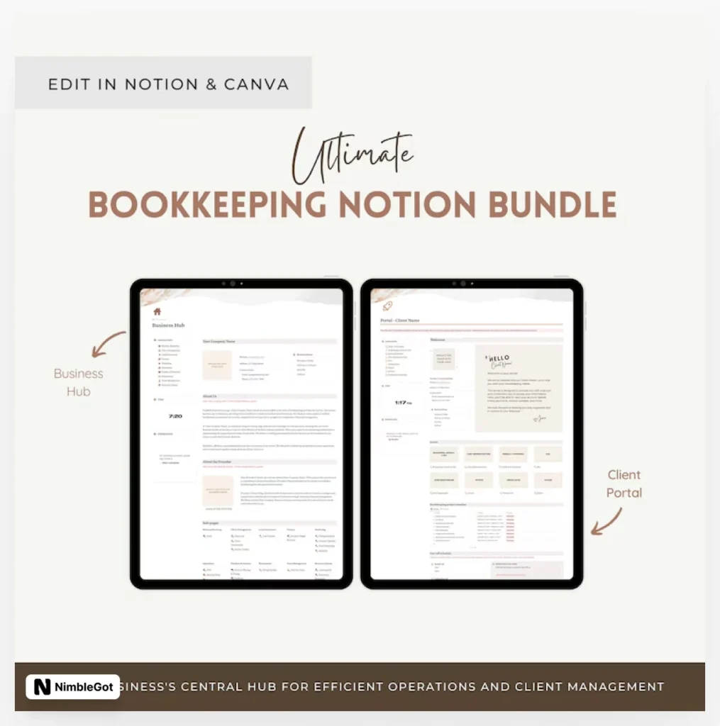 Ultimate Notion Accounting Bundle Business