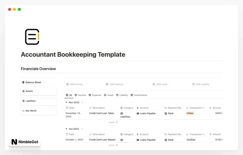 Accountant Bookkeeping