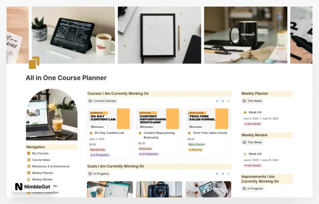 All in One Course Planner