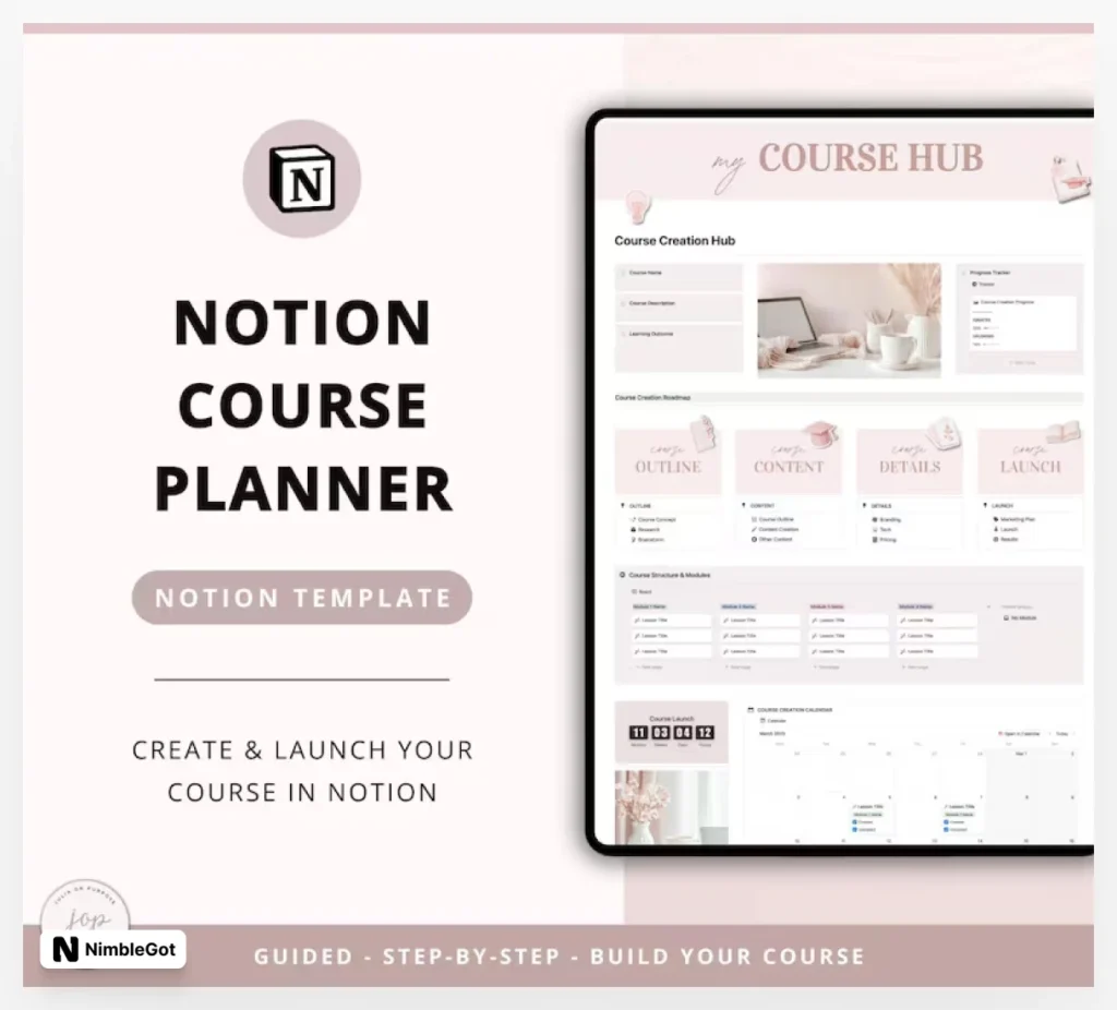 Notion Template Course Creation