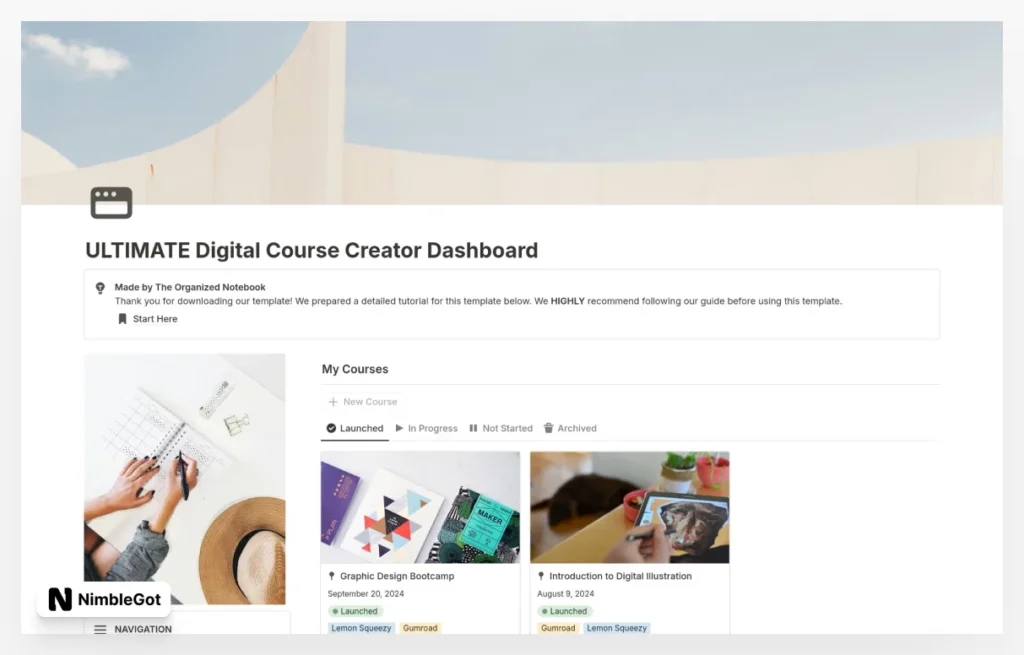 Ultimate Digital Course Creator Dashboard