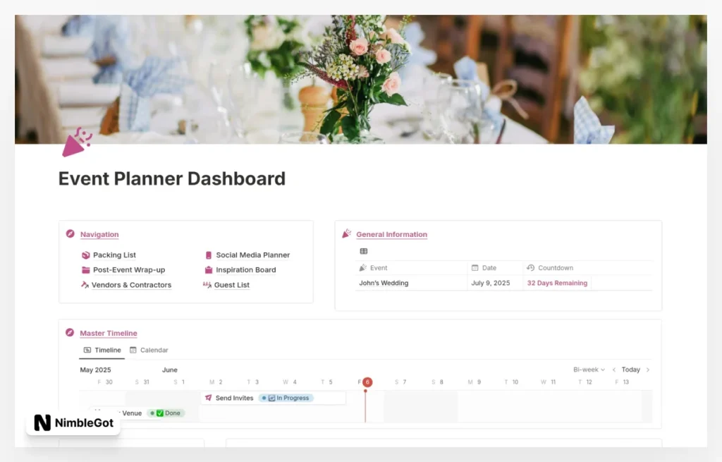 Event Planner Dashboard