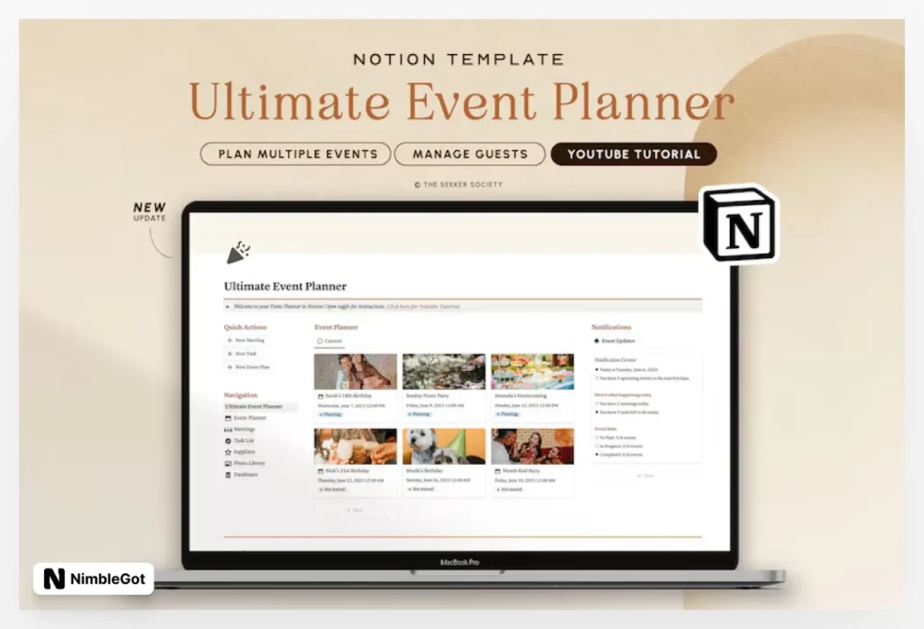 Notion Template Event Planner