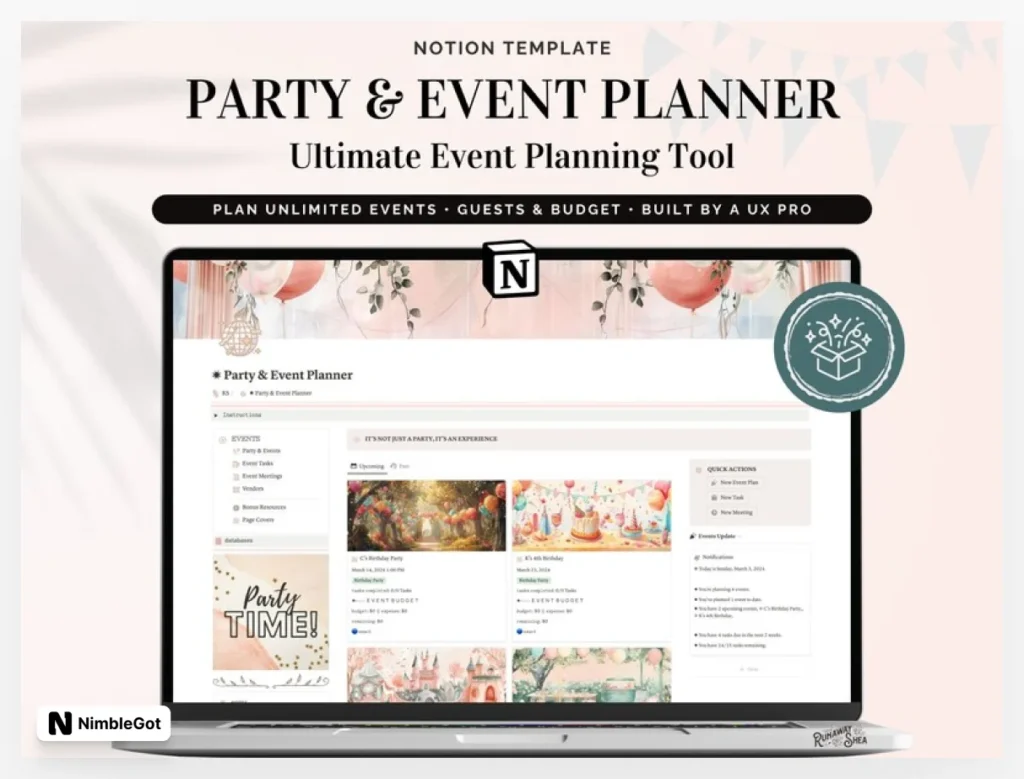 Notion Template Event Planner