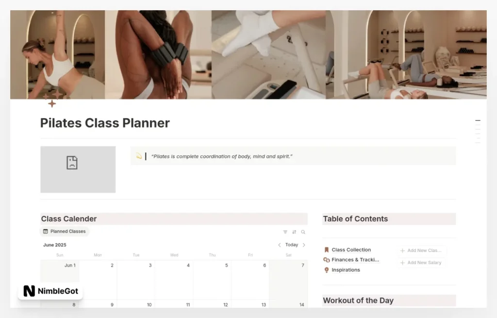 Pilates Teacher Planner with 4 Ready-to-Use Flows