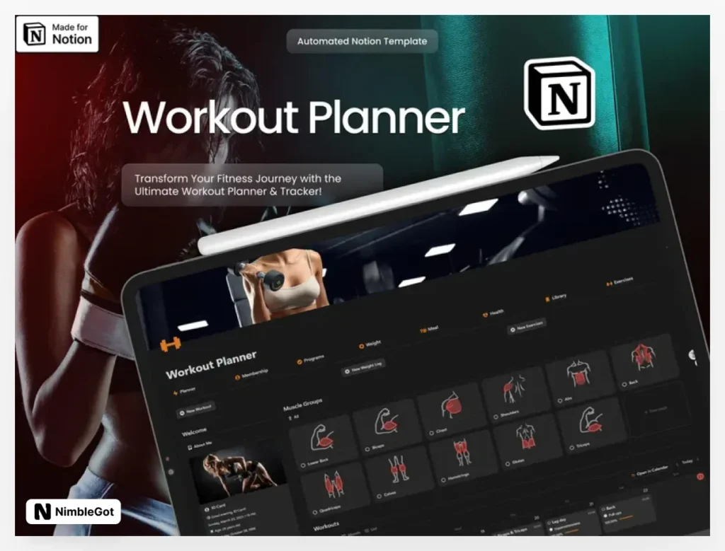 Notion Workout Planner Templat