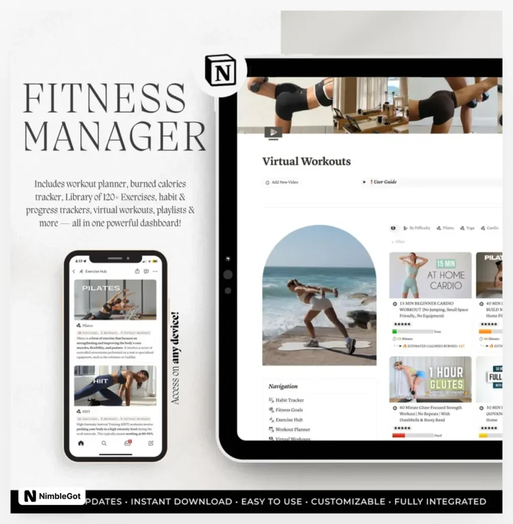 All-in-One Fitness Notion Template