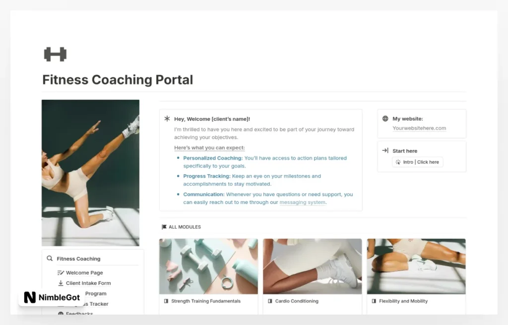 Fitness Coaching Portal