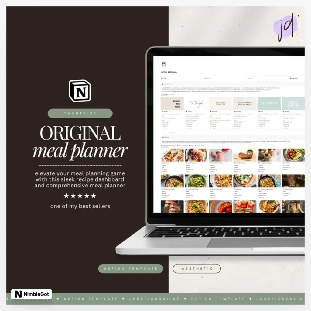 Recipe and meal planning template