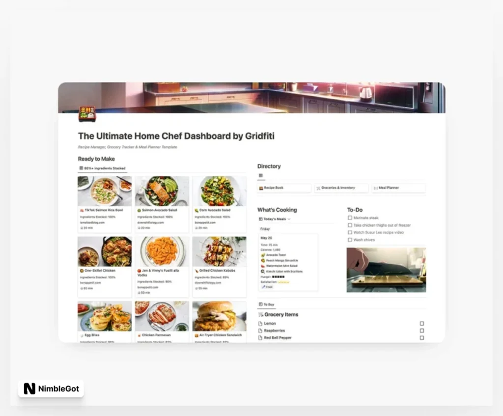 The ultimate 3-in-1 Notion meal planner template