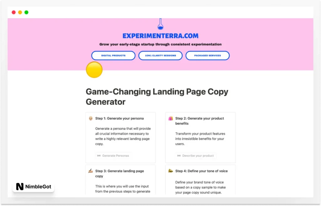 Game-Changing AI Landing Page Copy Generator