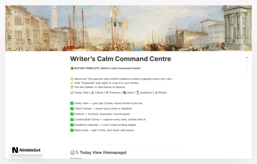 ADHD Writer’s Command Center