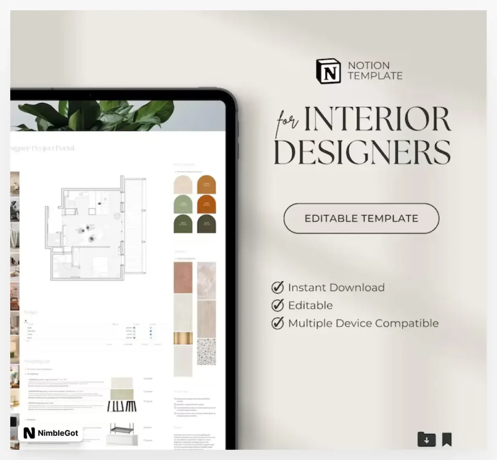 Interior Designer Notion Template