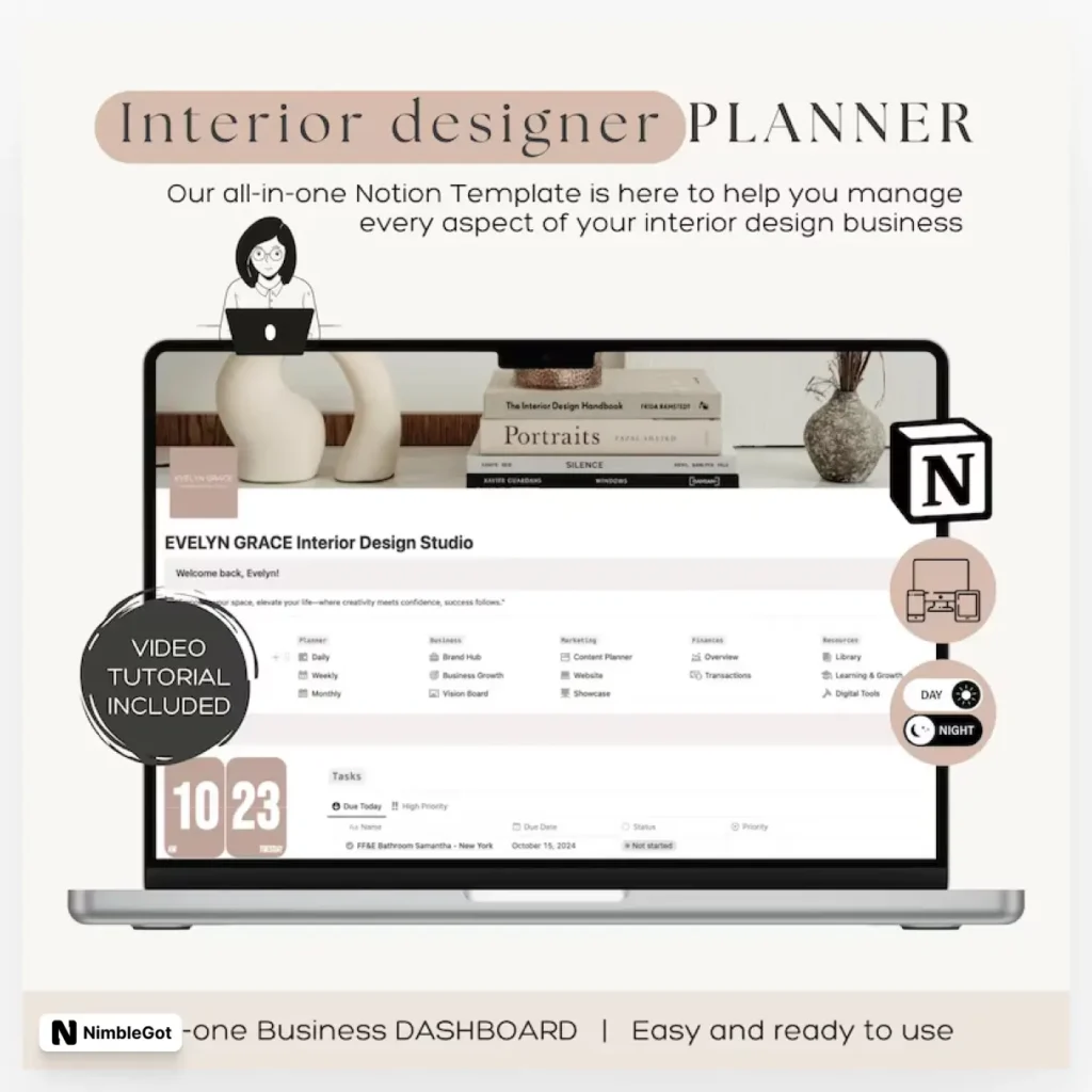 INTERIOR DESIGN Notion Template