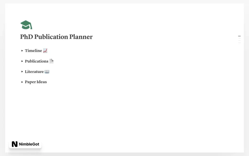 PhD Planner