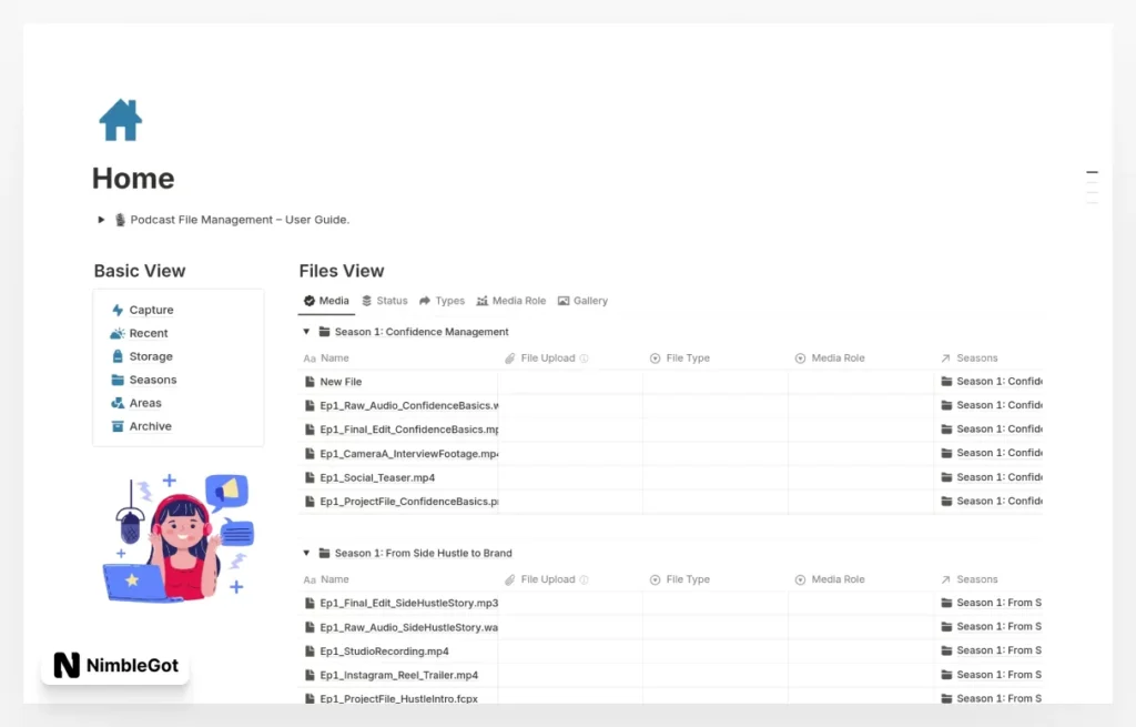 Podcast Media Files Management System