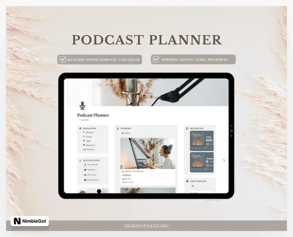 Notion Podcast Planner
