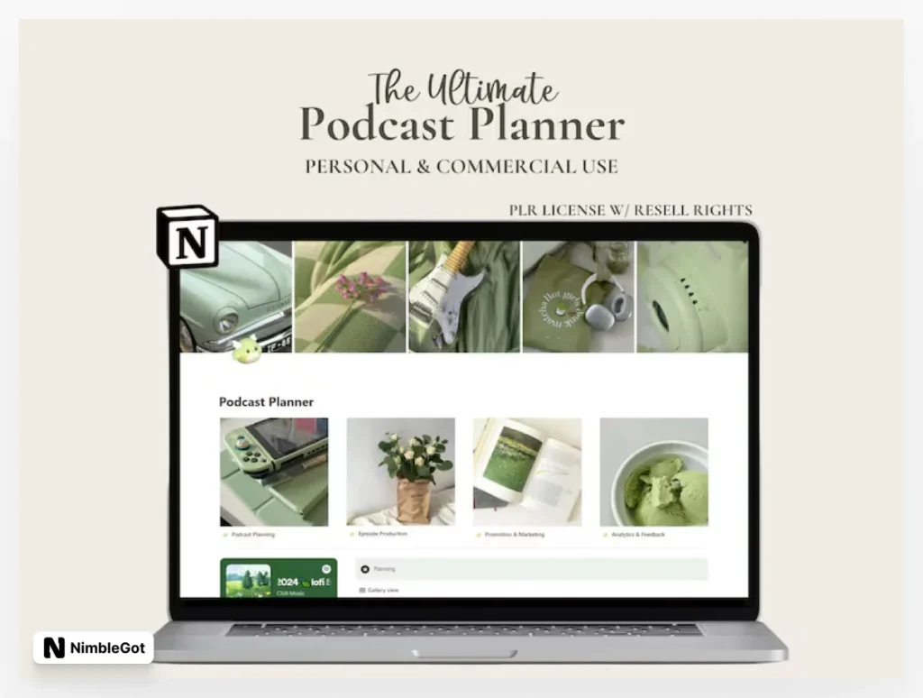 PLR Notion Podcast Planner