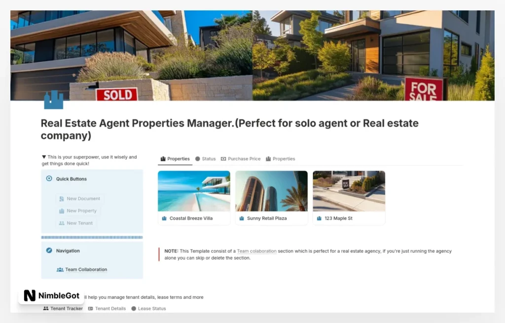 Real Estate Agent Properties Manager.