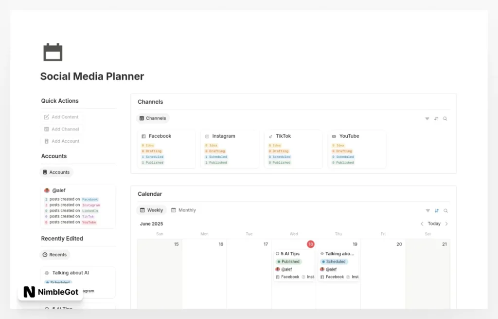Social Media Planner