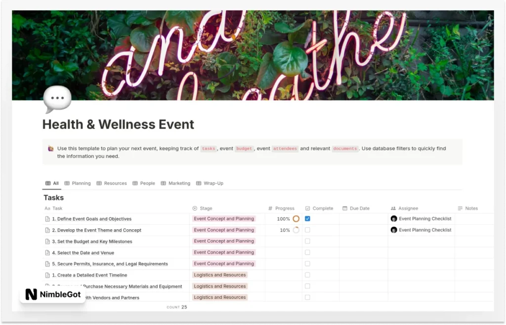 Health & Wellness Event