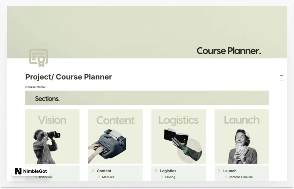 Project/ Course Planner