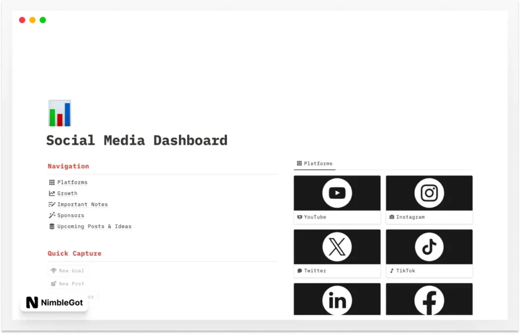 Social Media Dashboard